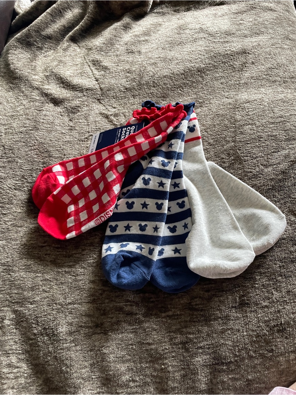 3-Pack Old Navy-Disney Socks – Red, Navy & White NWT